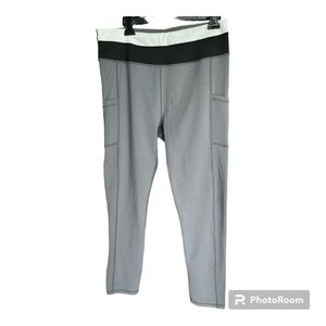 Sierra Designs Athletic Yoga Pants. Gray with white and black band Size XL